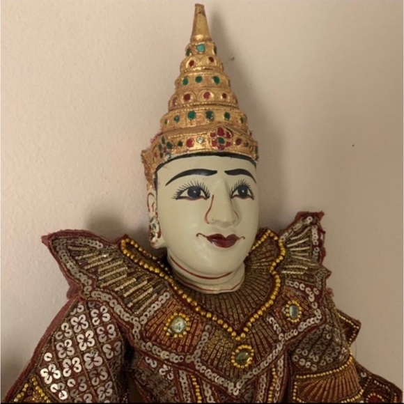 Indonesian Thai Burmese Asian Handmade Marionette Wooden Puppet LARGE - Picture 7 of 10